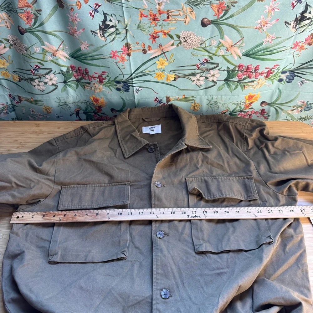 Mode‎ of One Mens Army Brown Cotton Button Up Shirt Jacket XXL 100188085MN